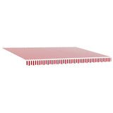Tenda Retrattile Rosso e Bianco 450  300 cm Tessuto e Metallo