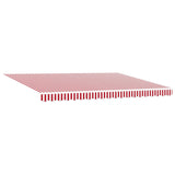 Tenda da Sole Rosso e Bianco 450  300 cm Poliestere e Metallo
