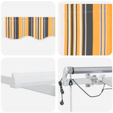 Tenda Retrattile Multicolore 450  300 cm Tessuto, Metallo
