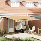 Tenda retrattile Multicolore 450  300 cm Tessuto e Alluminio