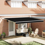 Tenda Retrattile Nero 450  300 cm Tessuto, Metallo