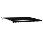 Tenda Retrattile Nero 450  300 cm Tessuto, Metallo