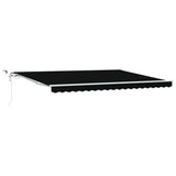 Tenda Retrattile Nero 450  300 cm Tessuto, Metallo