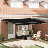 Tenda Retrattile Nero 450  300 cm Poliestere e Acciaio
