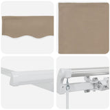 Tenda da Sole Beige 450 x 300 x 165 cm Poliestere e Metallo