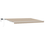 Tenda retrattile Beige 450  300 cm Tessuto e Alluminio