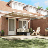 Tenda retrattile Beige 450  300 cm Tessuto e Alluminio