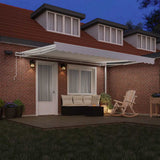 Tenda retrattile Bianco 450  300 cm Tessuto e Alluminio