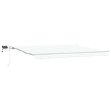 Tenda retrattile Bianco 450  300 cm Tessuto e Alluminio