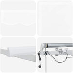 Tenda Retrattile Bianco 450  300 cm Tessuto, Metallo