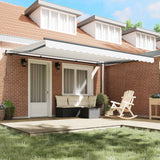 Tenda retrattile Bianco 450  300 cm Poliestere e Alluminio