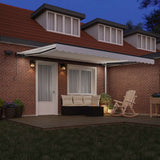 Tenda retrattile Bianco 450  300 cm Tessuto e Alluminio