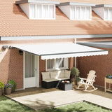Tenda retrattile Bianco 450  300 cm Tessuto e Alluminio