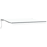 Tenda retrattile Bianco 450  300 cm Tessuto e Alluminio