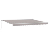 Tenda retrattile Grigio Chiaro 450  300 cm Tessuto e Alluminio