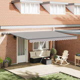 Tenda retrattile Grigio Chiaro 450  300 cm Tessuto e Alluminio