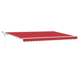 Tenda Retrattile Rosso 450  300 cm Tessuto e Metallo