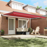 Tenda da Sole Rosso 450 x 300 x 165 cm Poliestere e Metallo