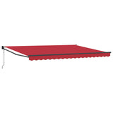 Tenda da Sole Rosso 450 x 300 x 165 cm Poliestere e Metallo