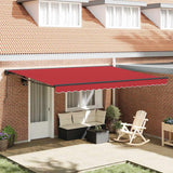 Tenda Retrattile Rosso 450x300 cm Tessuto