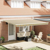 Tenda Retrattile 450  300 cm Verde e giallo