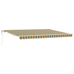 Tenda Retrattile 450  300 cm Verde e giallo