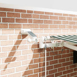 Tessuto per Tenda Verde e Bianco 450  300 cm Poliestere