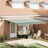 Tenda retrattile Verde e Bianco 450  300 cm