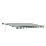 Tenda retrattile Verde e Bianco 450  300 cm
