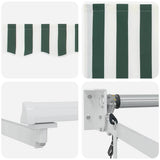 Tenda retrattile Verde e Bianco 450 x 300 x 165 cm