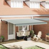 Tenda da Sole Verde e Bianco 450 x 300 x 165 cm