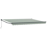 Tenda retrattile Verde e Bianco 450 x 300 x 165 cm
