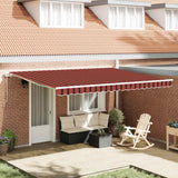 Tenda da Sole Arancione e Marrone 450 x 350 x 165 cm Poliestere