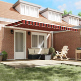 Tenda da Sole Arancione e Marrone 450 x 350 x 165 cm Poliestere