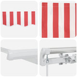 Tenda da Sole Rosso e Bianco 450 x 350 x 165 cm Poliestere