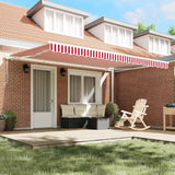 Tenda da Sole Rosso e Bianco 450 x 350 x 165 cm Poliestere