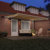 Tenda retrattile Multicolore 450  350 cm Tessuto e Alluminio