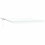 Tenda Retrattile Bianco 450  350 cm Tessuto e Metallo