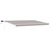 Tenda retrattile Grigio Chiaro 450  350 cm Tessuto e Alluminio