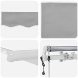 Tenda retrattile Grigio Chiaro 450  350 cm Tessuto e Alluminio