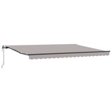 Tenda retrattile Grigio Chiaro 450  350 cm Tessuto e Alluminio