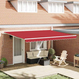 Tenda da Sole Rosso 450 x 350 x 165 cm Poliestere