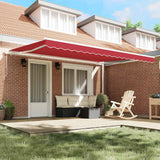 Tenda da Sole Rosso 450 x 350 x 165 cm Poliestere