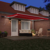 Tenda Retrattile Rosso 450  350 cm Tessuto e acciaio