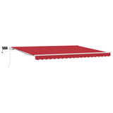 Tenda Retrattile Rosso 450  350 cm Tessuto e acciaio