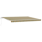 Tettuccio Elettrico Retrattile Verde e giallo 450  350 cm