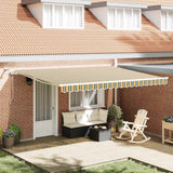 Tessuto per Tenda Verde e Giallo 450  350 cm Poliestere