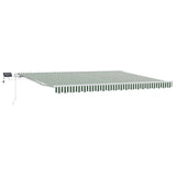Tenda retrattile Verde e Bianco 450  350 cm