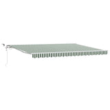 Tessuto per Tenda Verde e Bianco 450  350 cm Poliestere