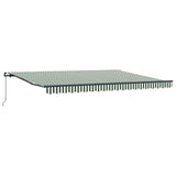 Tenda retrattile Verde e Bianco 450  350 cm